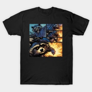 Street Cats need your Support - Vintage Raccoon Comic Cartoon Sticker T-shirt T-Shirt